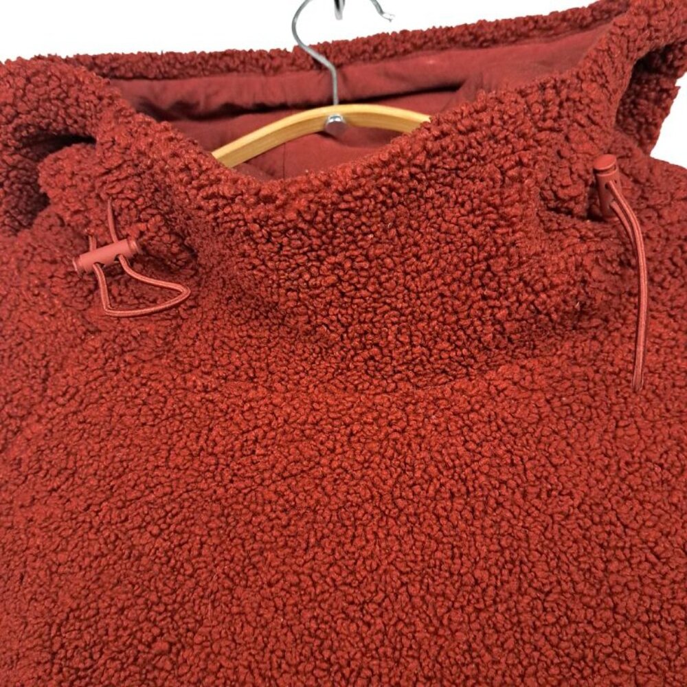Vince Cozy Faux Fur Hoodie In Cordovan Size M - Picture 5 of 11